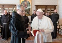 Ministro general fue recibido en audiencia por el papa Francisco