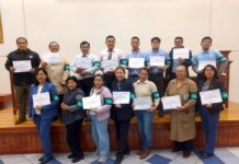 Entregan certificados a brigadistas de primeros auxilios de la Provincia de los XII Apóstoles del Perú