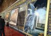 Exposición y venta de pinturas religiosas del artista Luis Guardamino en el Museo San Francisco de Lima